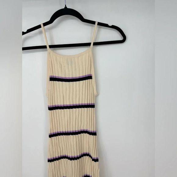 Compañia Fantastica Striped Square Neck Sleeveless Midi Dress - Picture 2 of 3